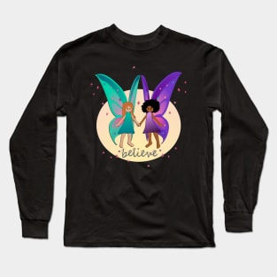 Believe -Fairy Friends - Full Moon Long Sleeve T-Shirt